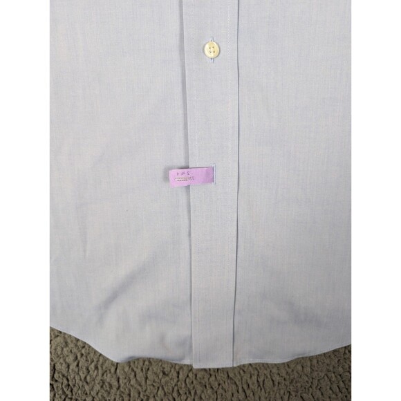 Jos. A. Bank Dress Shirt Men's Blue Long Sleeve Size 16 1/2 - 34 Tailored Fit - Picture 6 of 12